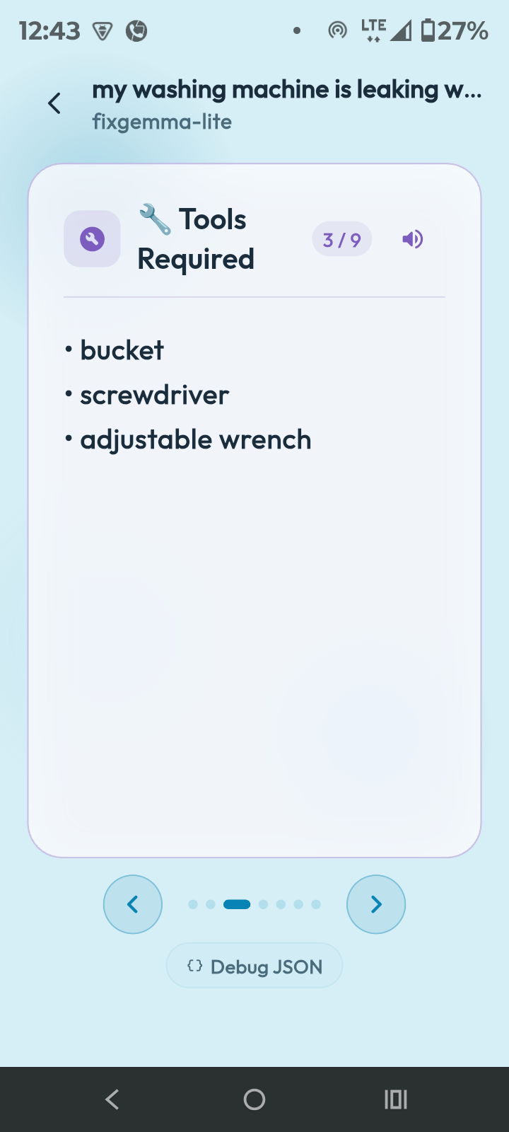 Tools required card